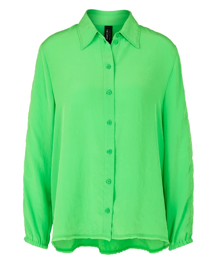 

Светлая блузка-рубашка с оборками Marc Cain, зеленый