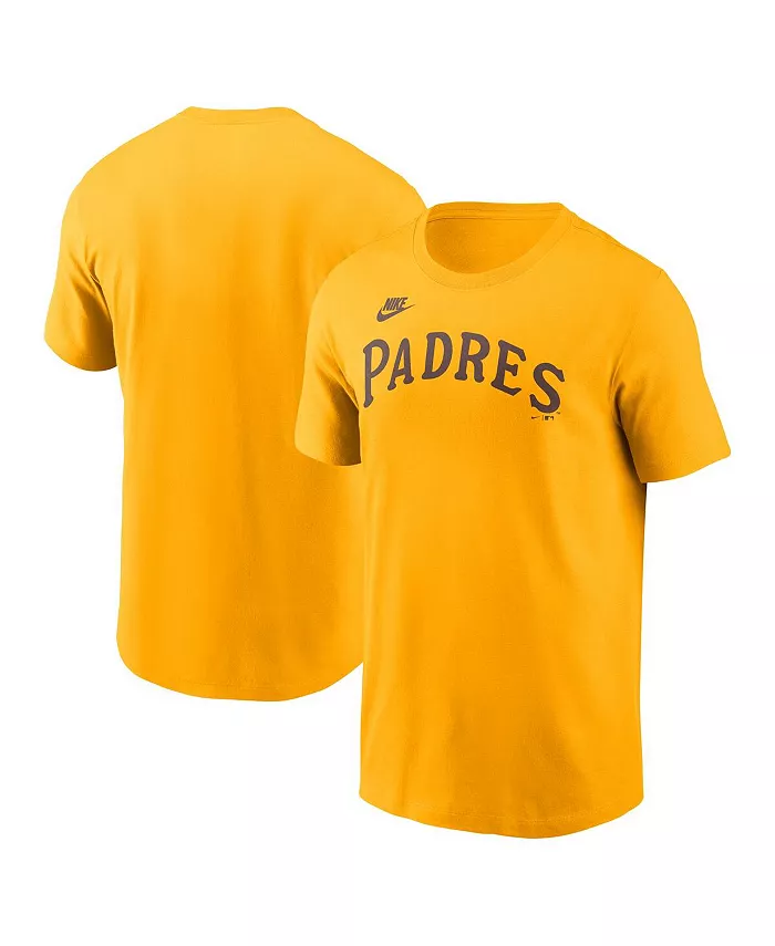 

Мужская футболка Gold San Diego Padres Cooperstown Wordmark Nike