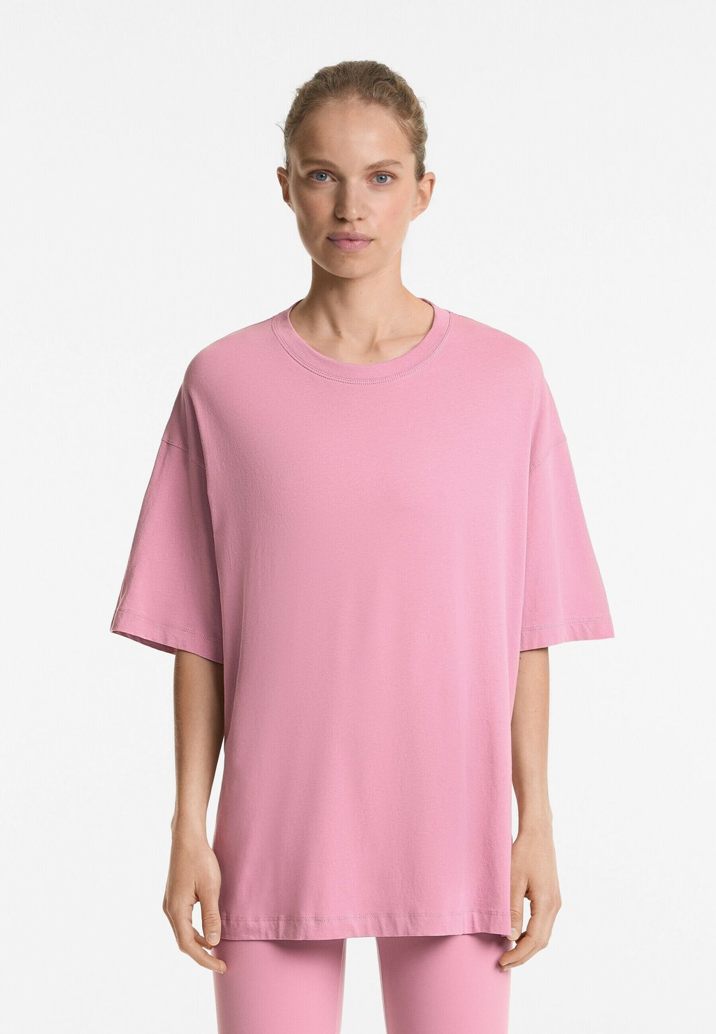 

Базовая футболка SHORT SLEEVE COTTON BLEND OYSHO, цвет Mottled Light Pink