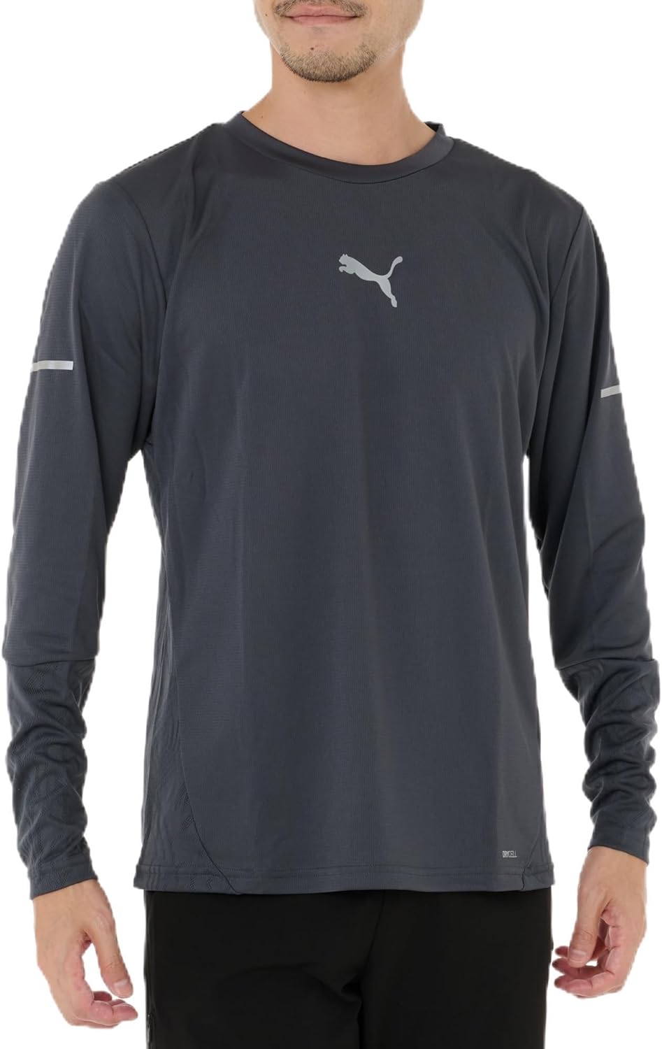 

Мужская спортивная футболка PUMA Individual Winterized с длинными рукавами (659826), серый
