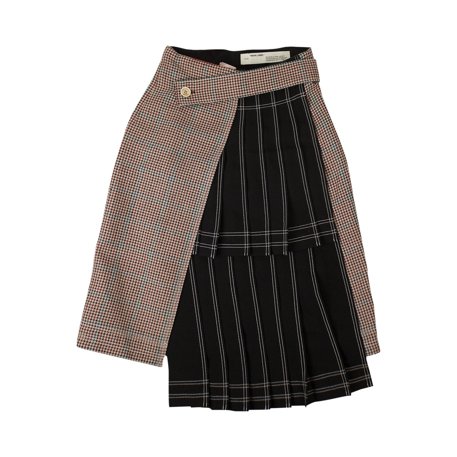 

Асимметричная юбка в клетку Off-White, Многоцветный, Черный, Асимметричная юбка в клетку Off-White, Многоцветный