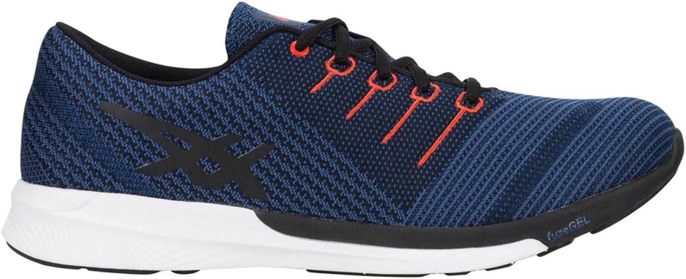 Мужские беговые кроссовки ASICS T829N fuzeX Knit, черный/синий — фото 2
