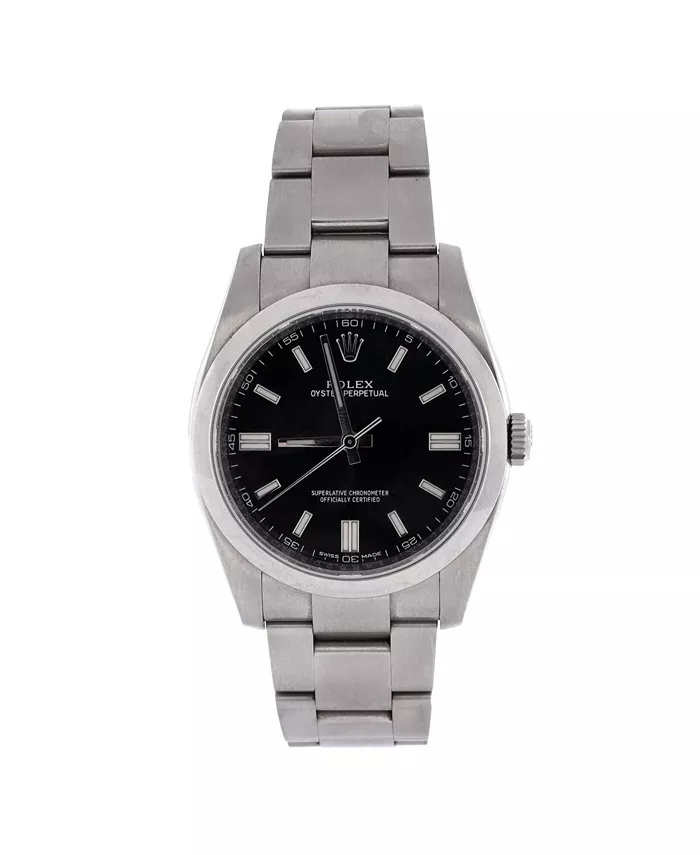 

Часы Oyster Perpetual с автоматическим механизмом, корпус из нержавеющей стали, 36 мм Pre-Owned Rolex, серебряный