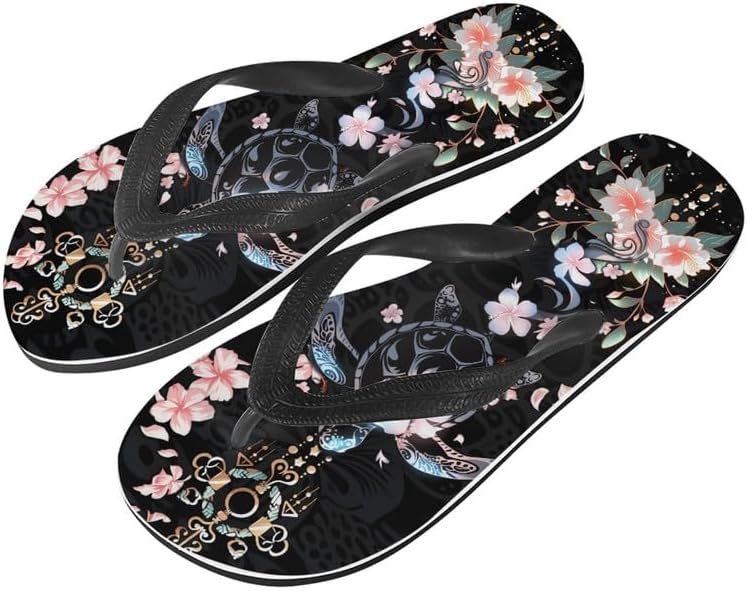 

Женские пляжные шлепанцы Semiouray с камуфляжным принтом, подсолнечник, тюльпан, легкие летние тапочки, сандалии-вьетнамки для отпуска на Гавайях, Ethnic Turtle Floral