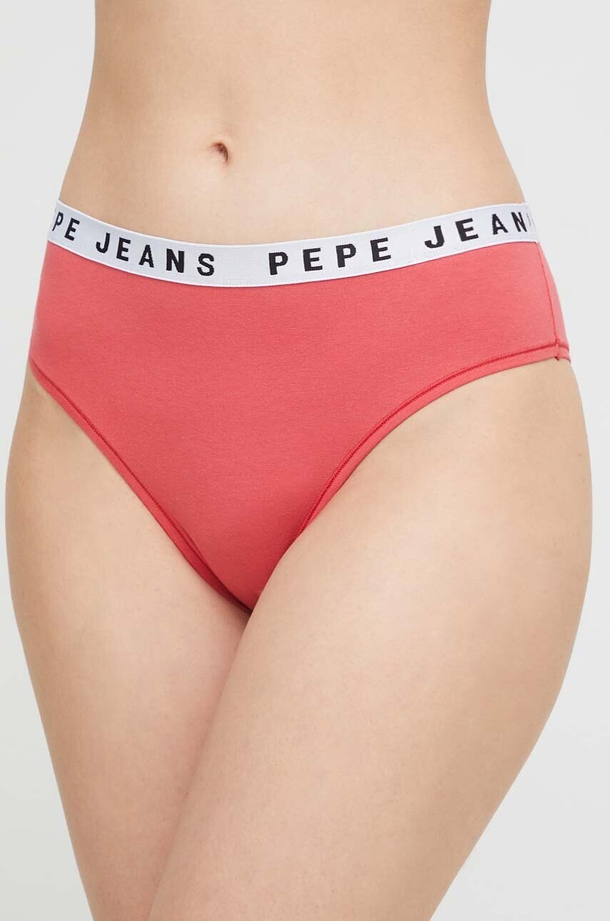 

Трусики сплошные бразильские Pepe Jeans, красный