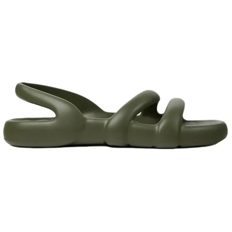 Сандалии с одним ремешком CAMPER Flat EVA Minimalist Fashion темно-зеленые — фото 3