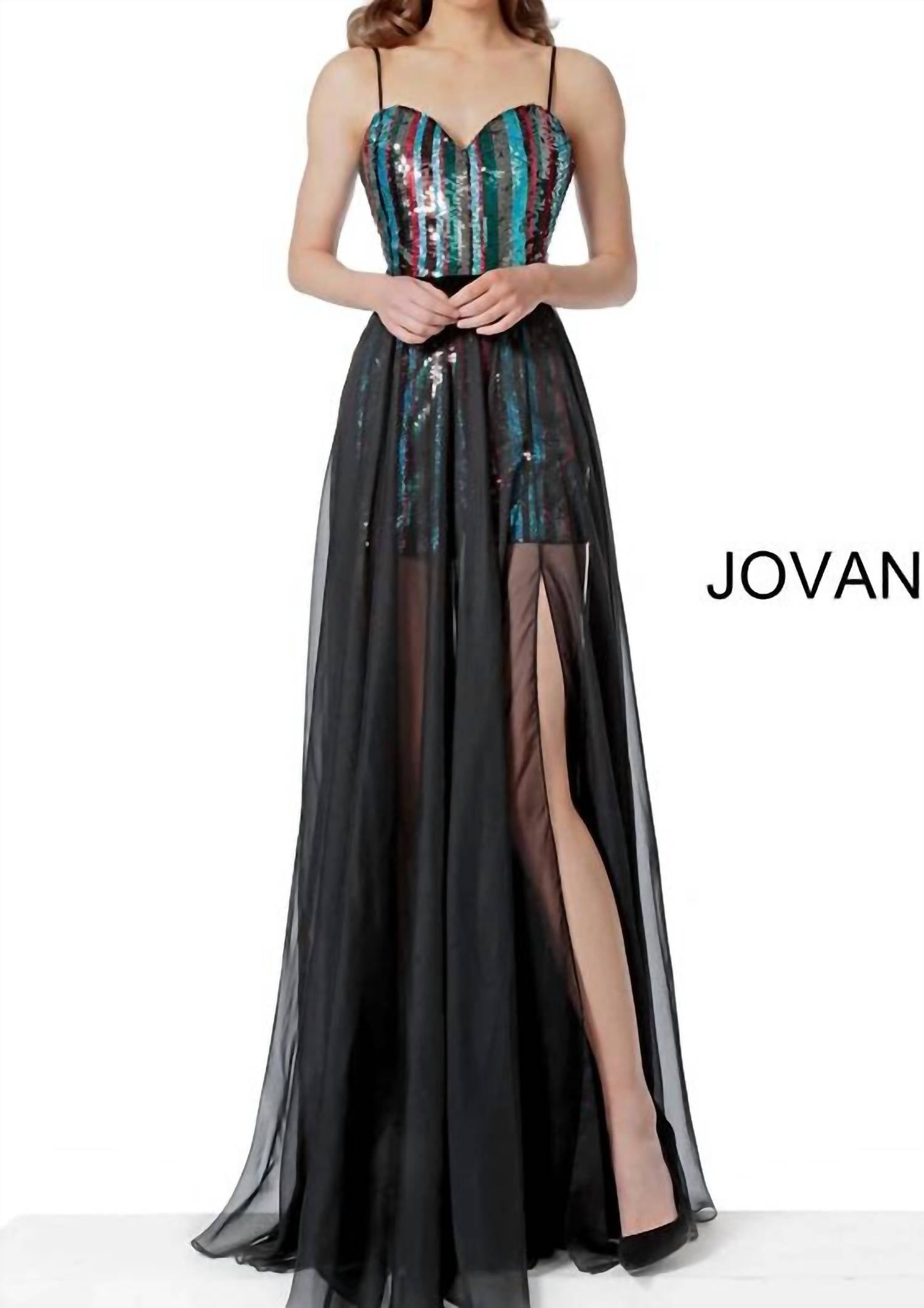 

Платье с вырезом в форме сердца в цвете Multi JOVANI
