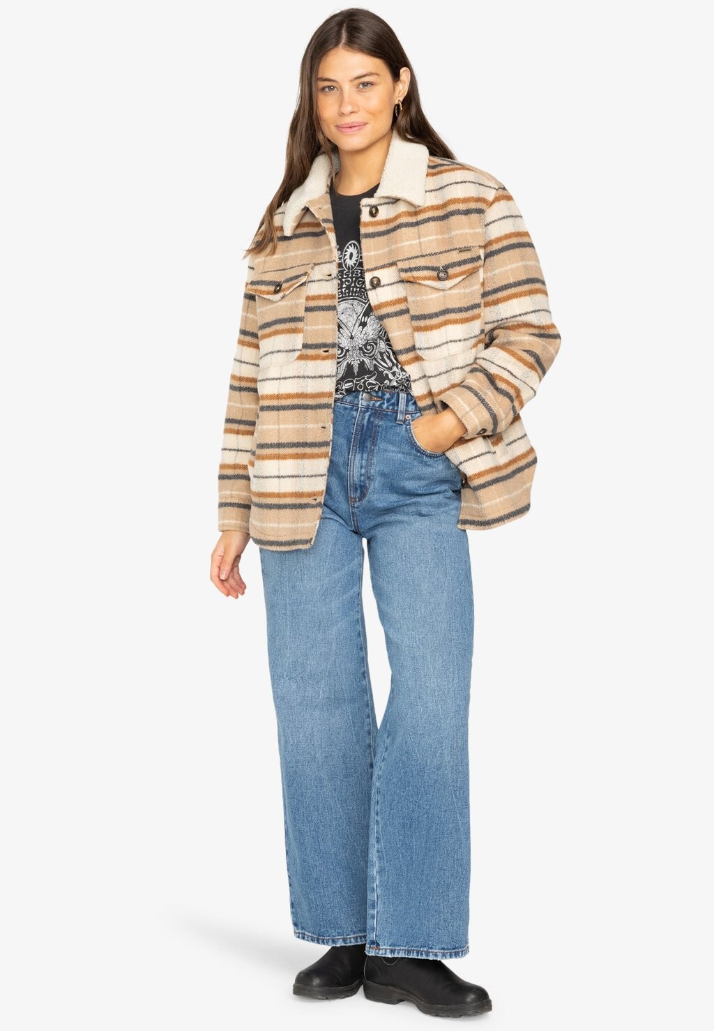

Легкая куртка LUCKY DAY TRUCKER Billabong, бежевый
