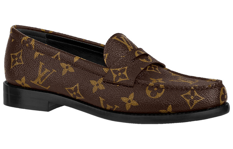 Туфли женские Louis Vuitton с принтом, коричневый — фото 2