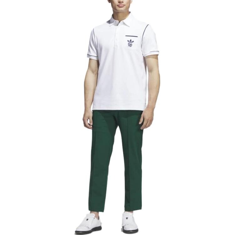 Рубашка поло мужская белая Adidas Originals, белый — фото 4