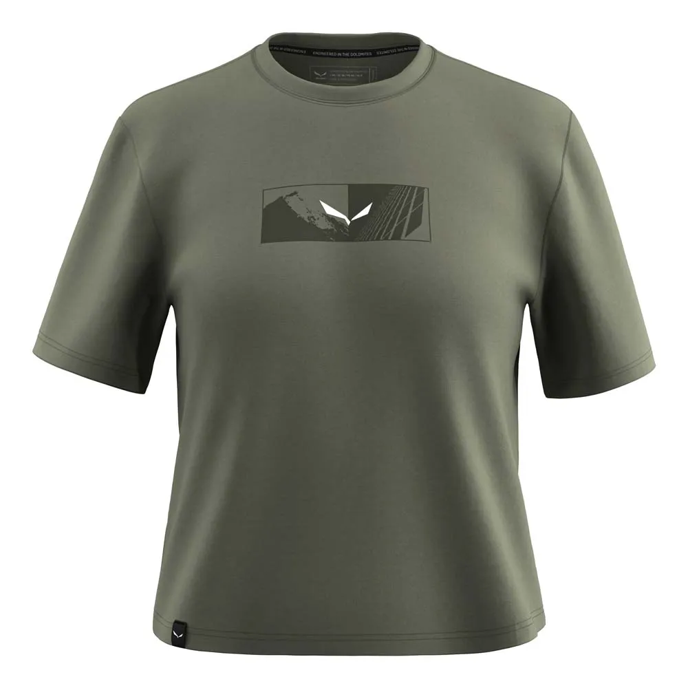 

Футболка с коротким рукавом Salewa Eagle Hybrid Loose, зеленый