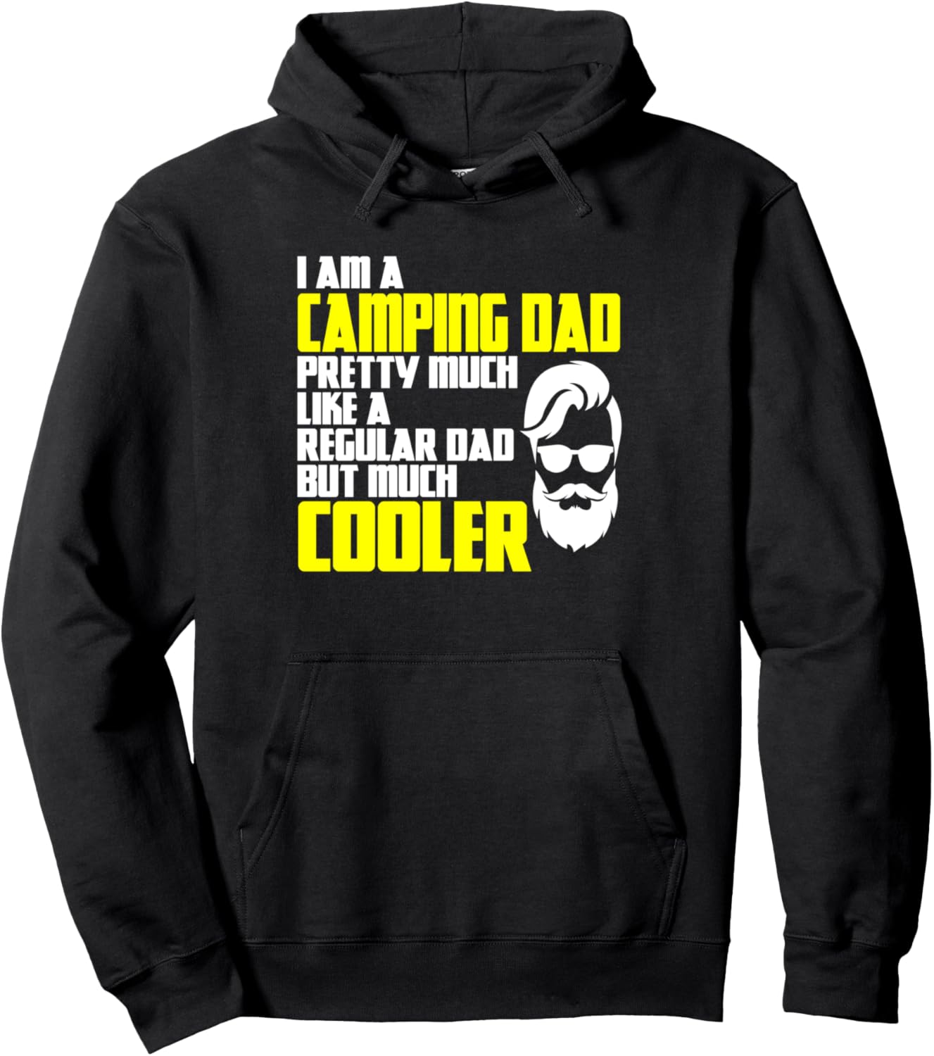 

Толстовка с капюшоном ко Дню отца для кемпинга, палаток и кемпингов Campervan Outfits, Campsites, Beard Lovers, черный
