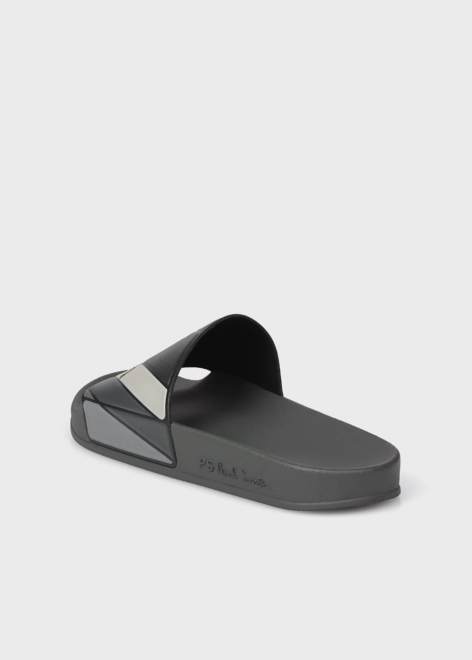 Сандалии для душа с логотипом PS и зебровым принтом Ps Paul Smith, Dark Gray — фото 4