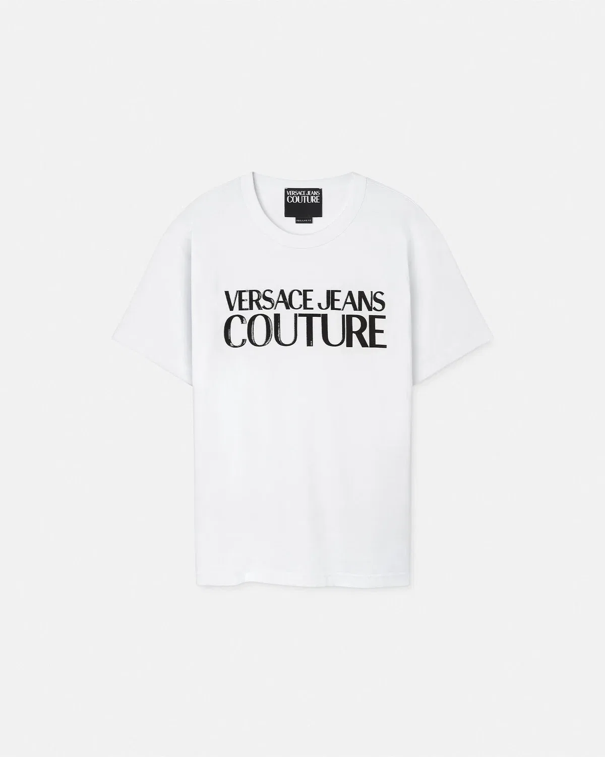 Футболка прямого кроя с логотипом VERSACE, белый