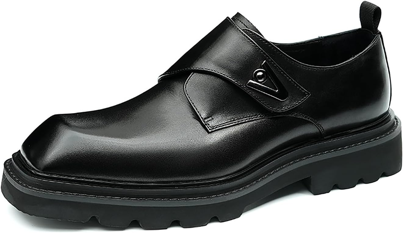 

Мужские лоферы Santimon из кожи, повседневные туфли без шнурков, для ходьбы, деловые, модные кроссовки с задней ремешком, классические туфли для мужчин и мальчиков, черный