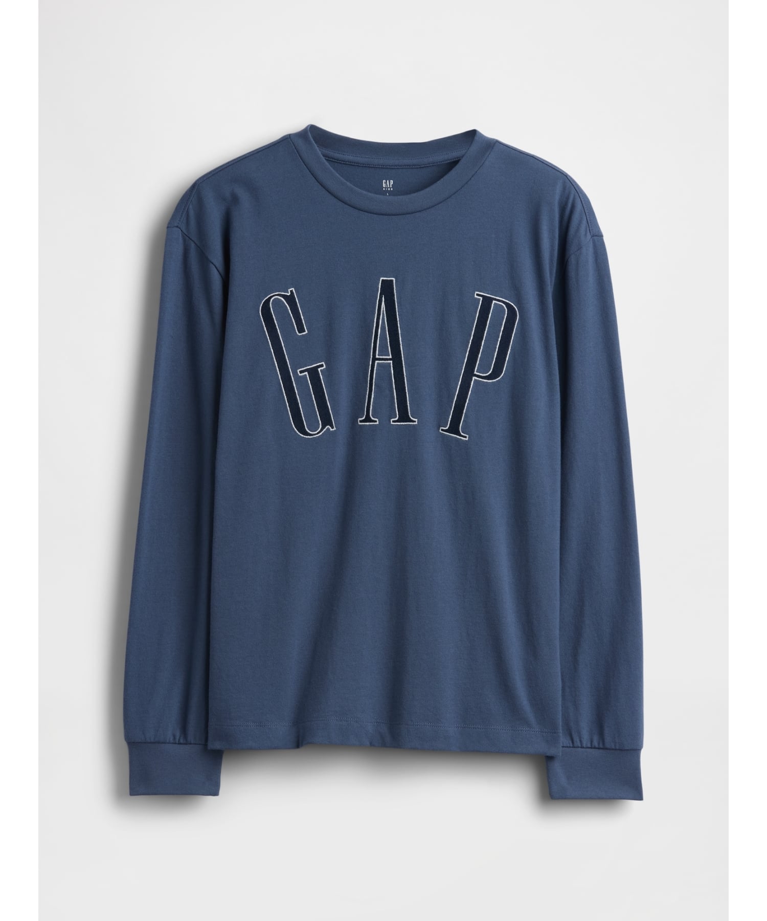 (K) Футболка свободного кроя с логотипом GAP (детская), BLUE_RIDGE