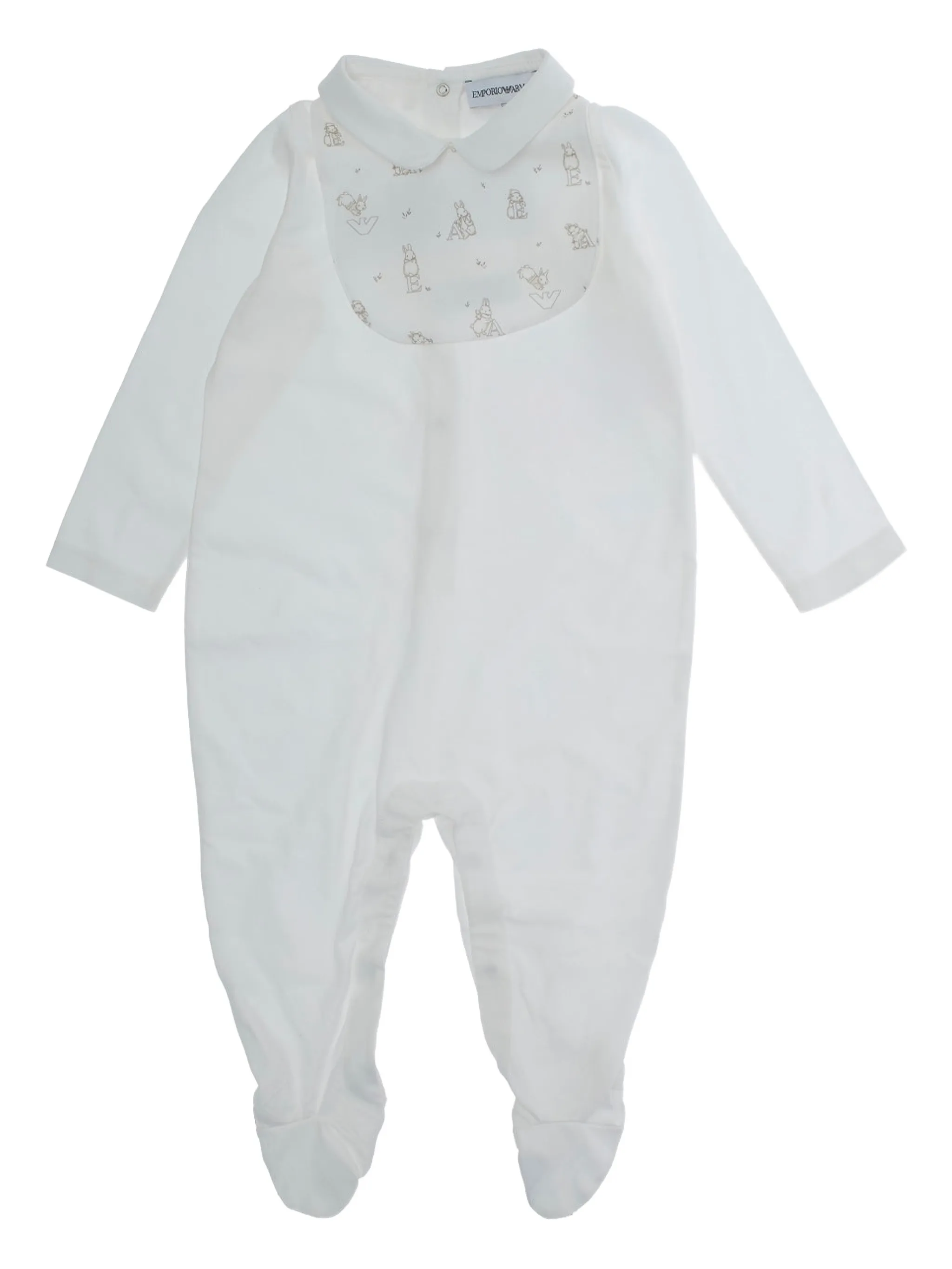 

Хлопчатобумажная детская одежда с воротником (комплект из двух) Emporio Armani Kids, белый