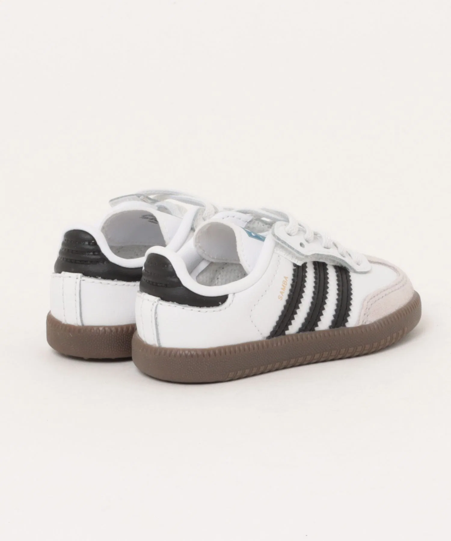 Детские кроссовки Adidas Samba OG CF EL I из кожи белые — фото 2