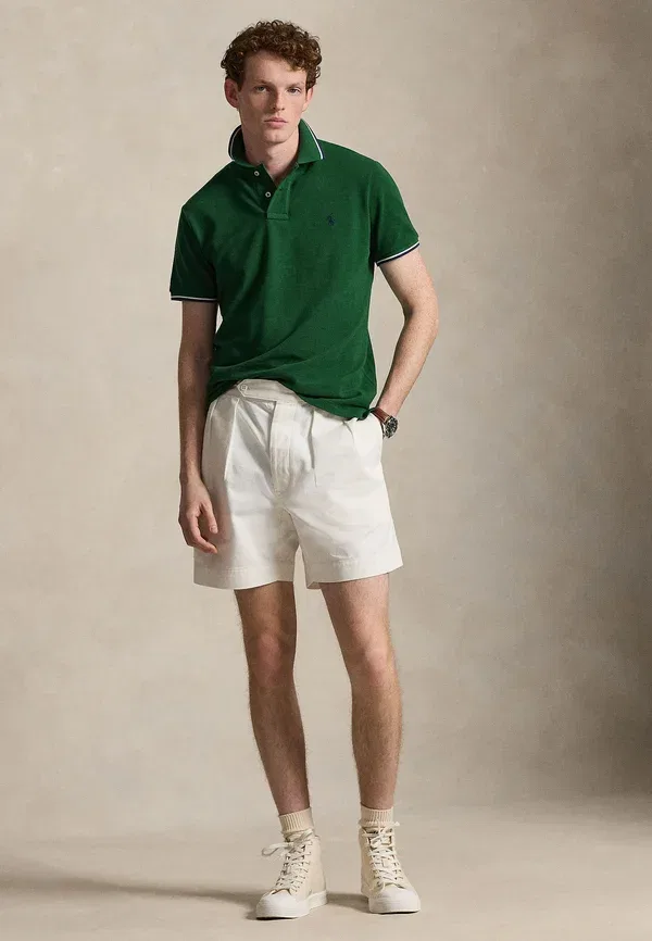 Полочная рубашка Polo Ralph Lauren Custom Slim Fit Mesh, цвет новый лес/c7927 — фото 2