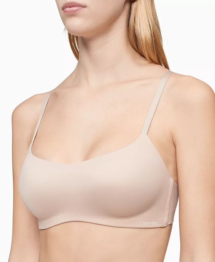 

Бюстгальтер-бралетт Liquid Touch с легкой поддержкой QF5681 Calvin Klein, коричневый/бежевый