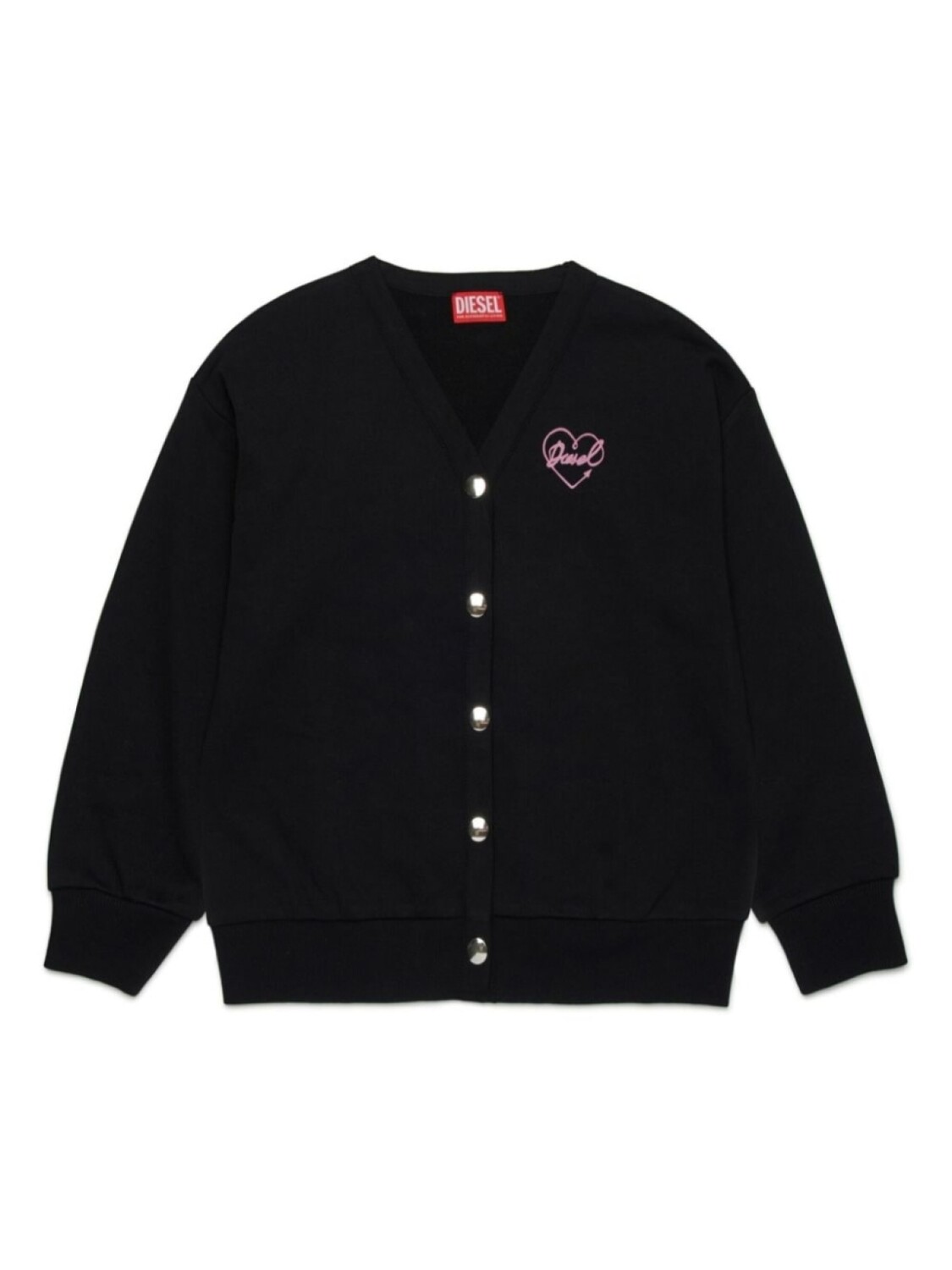 

Diesel Kids кардиган с принтом и логотипом, черный