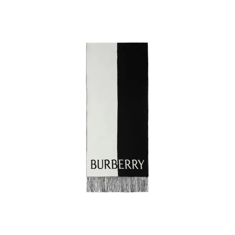 

Шарф вязаный мужской Burberry, черный / белый