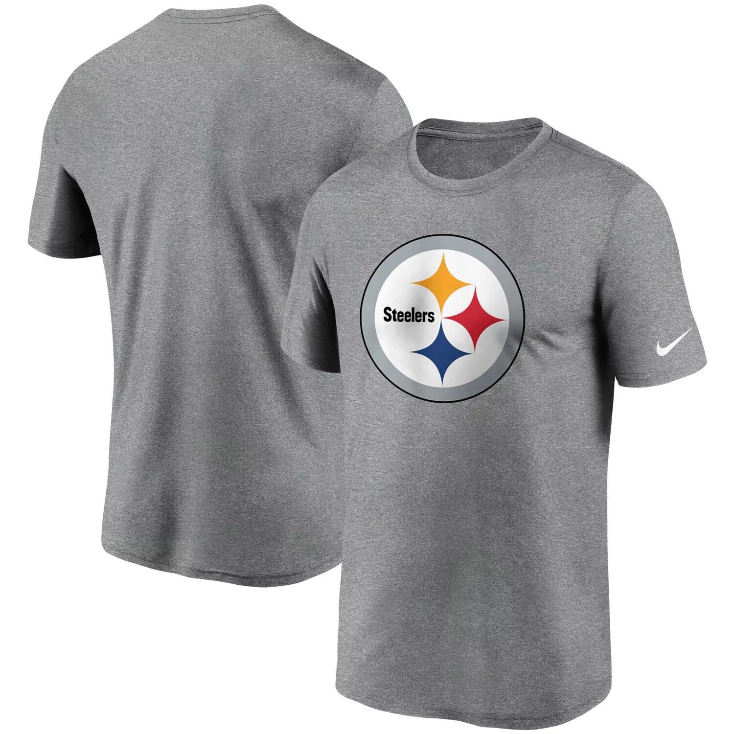 

Мужская темно-серая футболка с логотипом Pittsburgh Steelers Essential Legend Performance Nike, Серый, Мужская темно-серая футболка с логотипом Pittsburgh Steelers Essential Legend Performance Nike