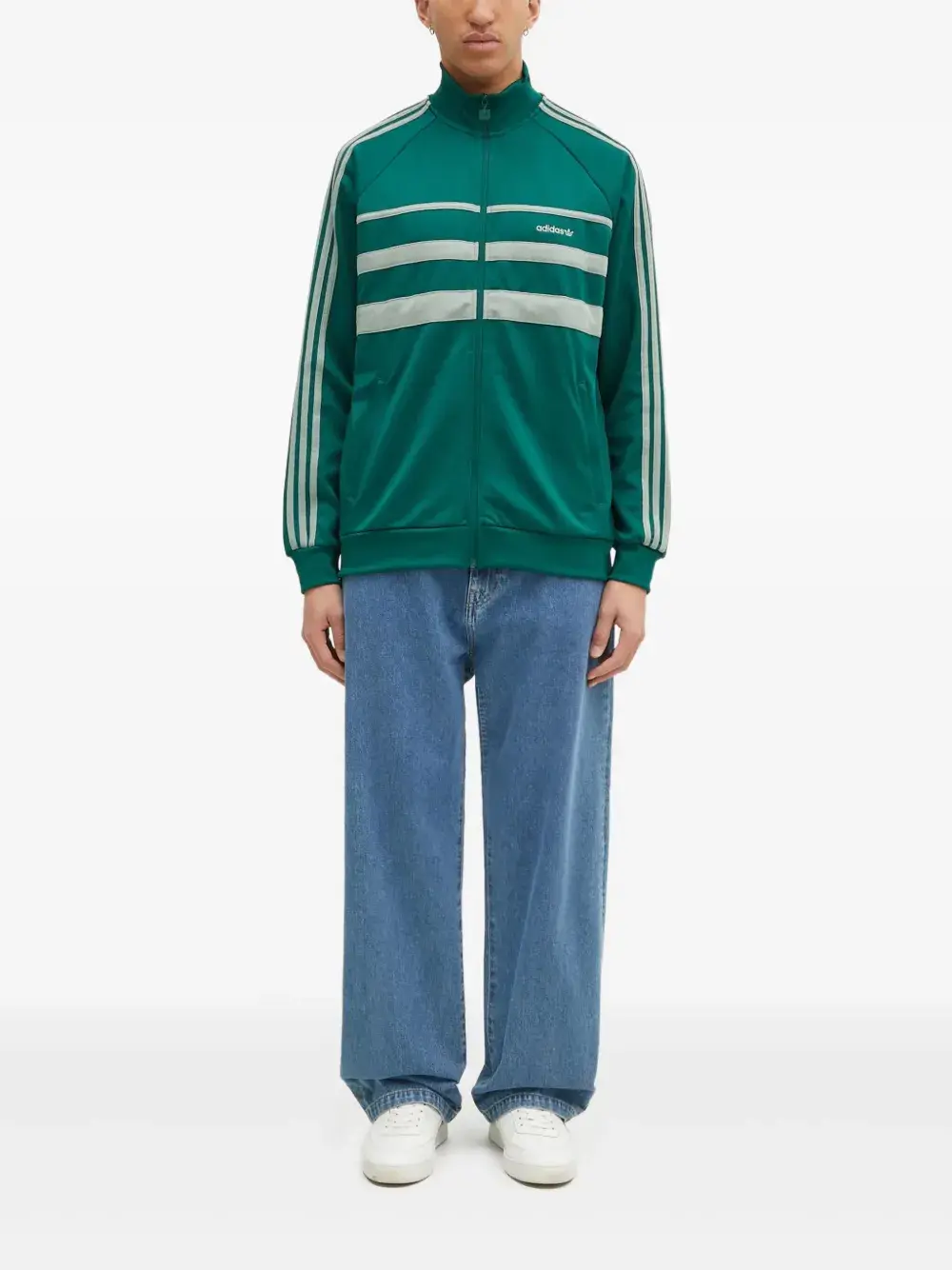 

Куртка с вышитым логотипом Adidas, зеленый