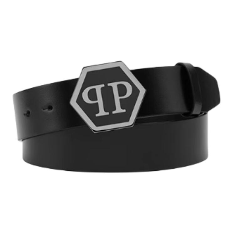 

PHILIPP PLEIN Кожаный ремень мужской черный, Black