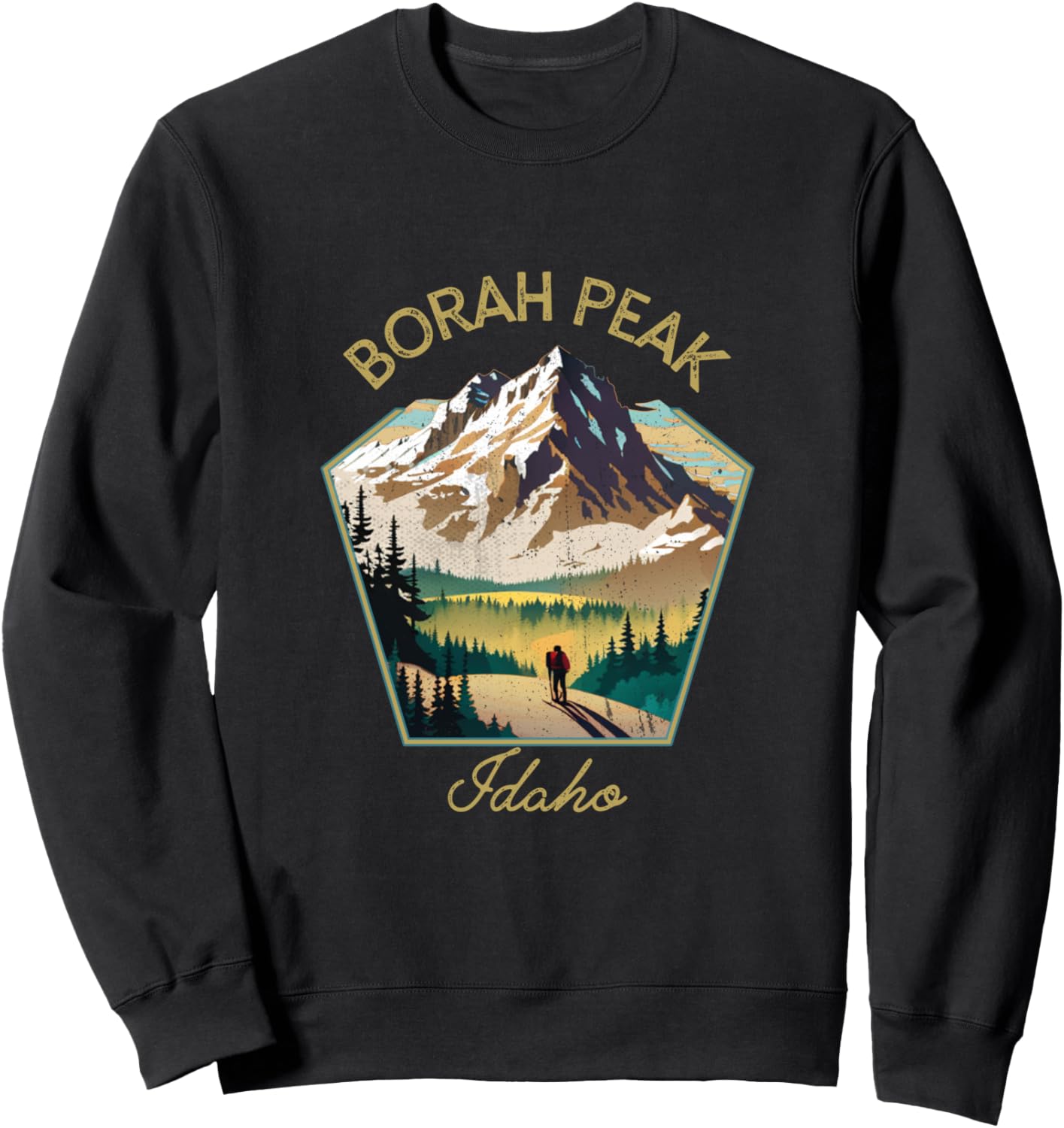 

Borah Peak Retrowear - Сувенирная толстовка Borah Peak Borah Peak Idaho Hiking Clothes Co., черный