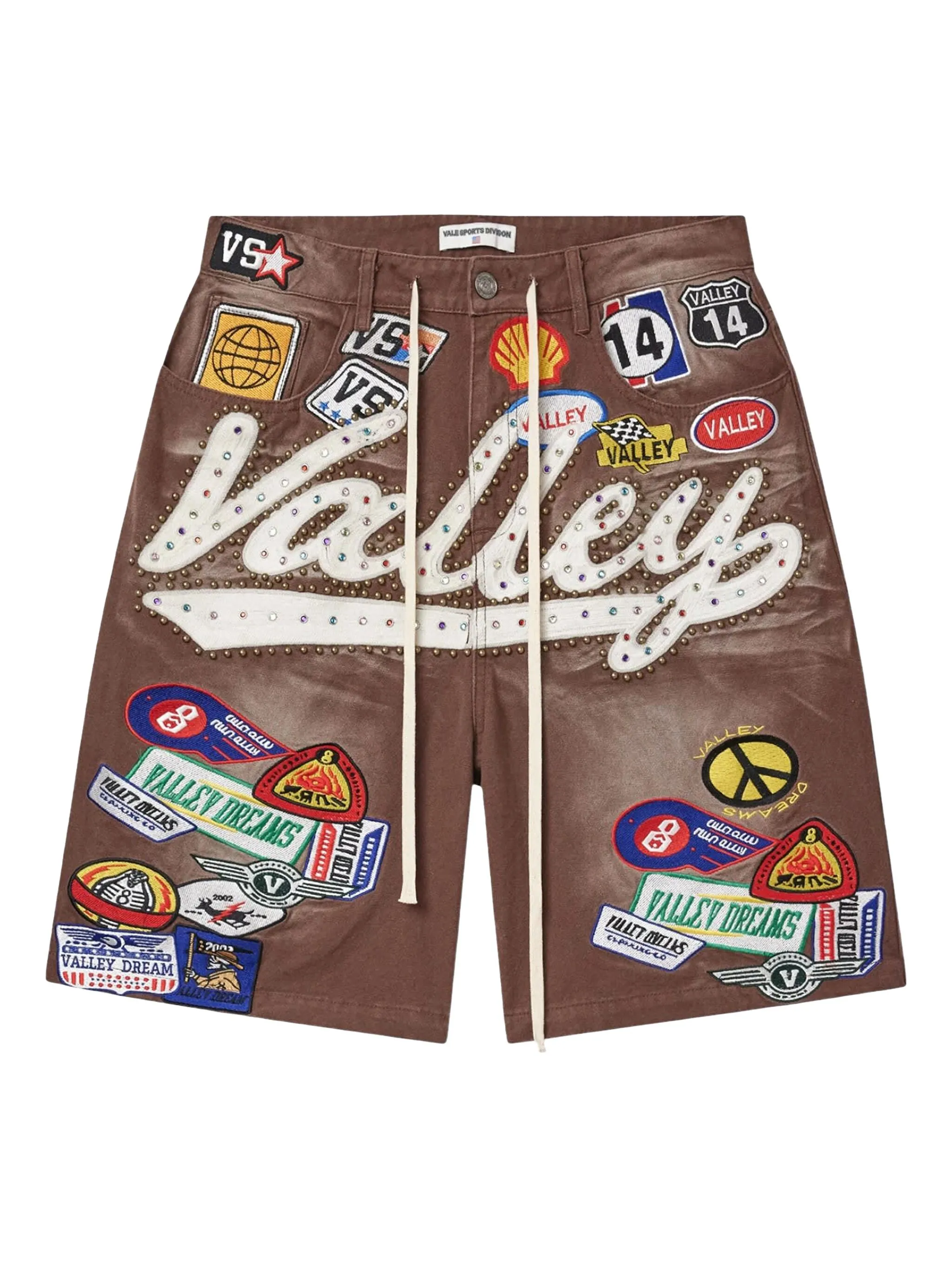 

Джинсовые шорты с нашивкой Vale, красный