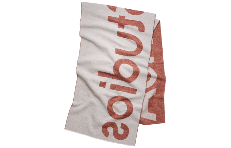 

Шарф вязаный унисекс красно-белый Acne Studios