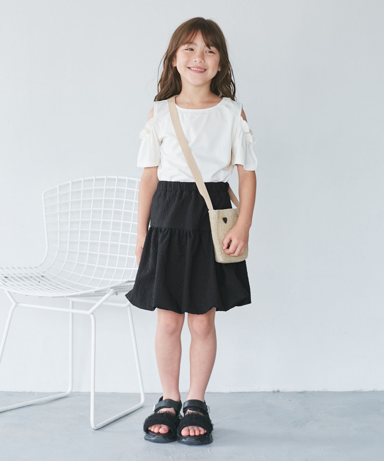 Мини-юбка-баллон с подкладкой ROPE' PICNIC KIDS, Black (01) — фото 3