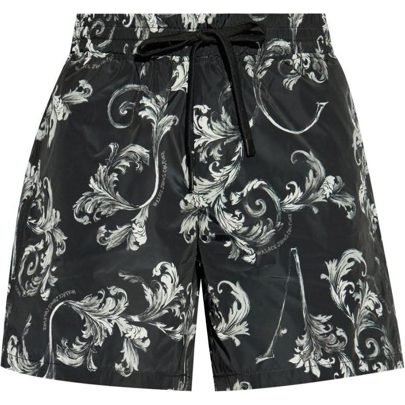 

Шорты с принтом baroque VERSACE JEANS COUTURE, черный