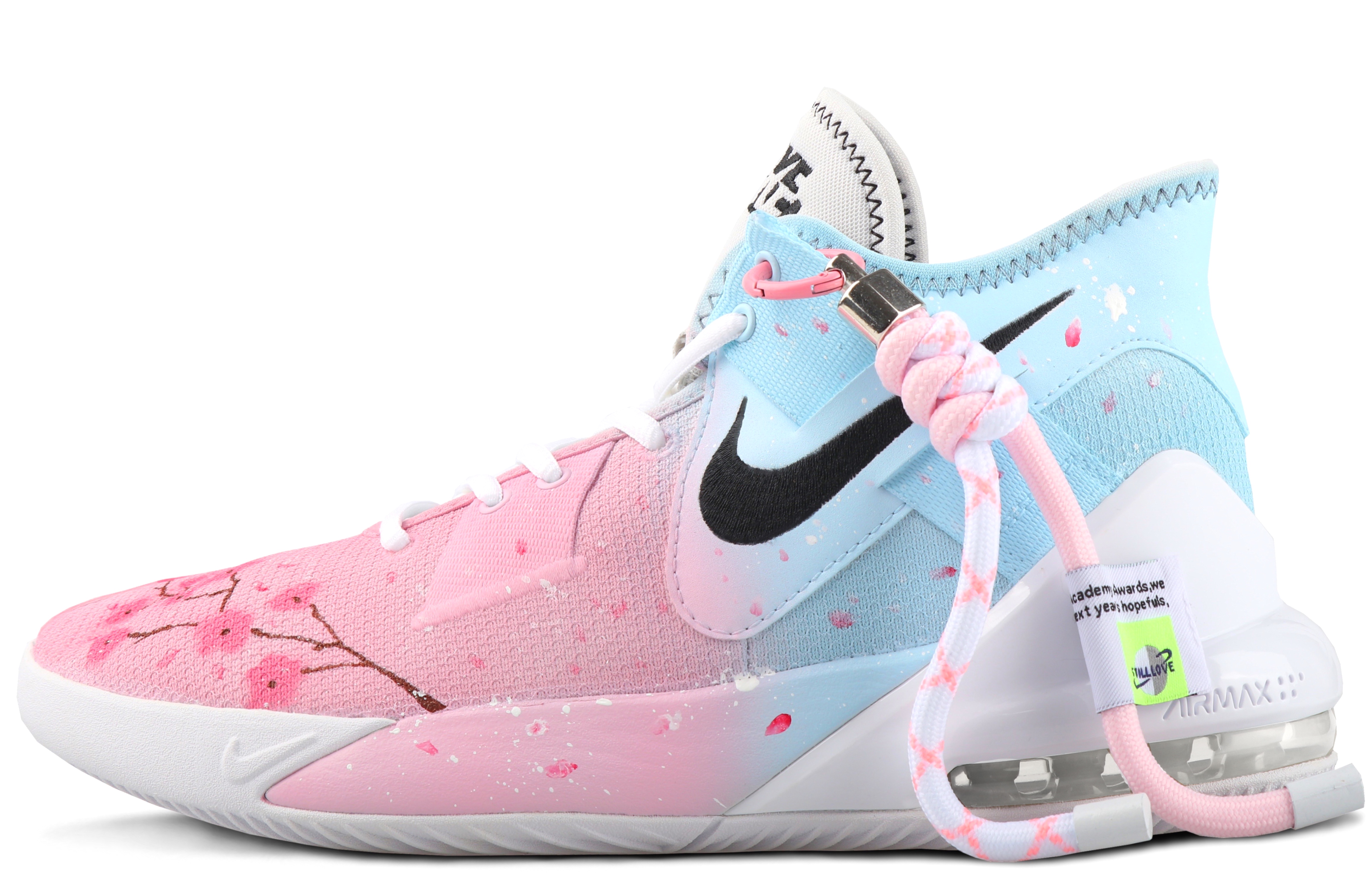 

Nike Баскетбольные кроссовки Air Max Impact 2 Slip с противоскользящей подошвой, износостойкие, мужские, синие, розовые