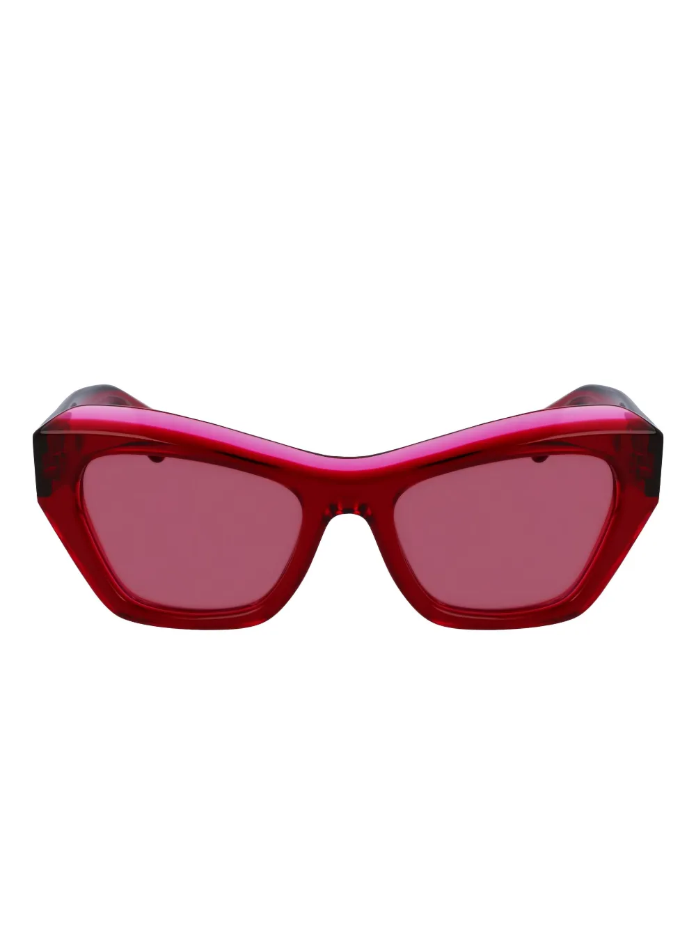 

Солнцезащитные очки с геометрической оправой Lanvin, красный