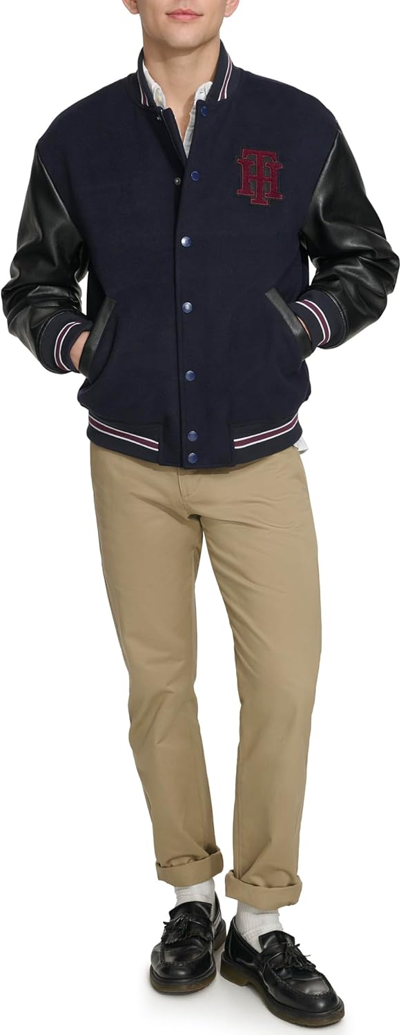 Мужская куртка-бомбер Tommy Hilfiger Mens из смешанной ткани от Tommy Hilfiger, Navy — фото 2