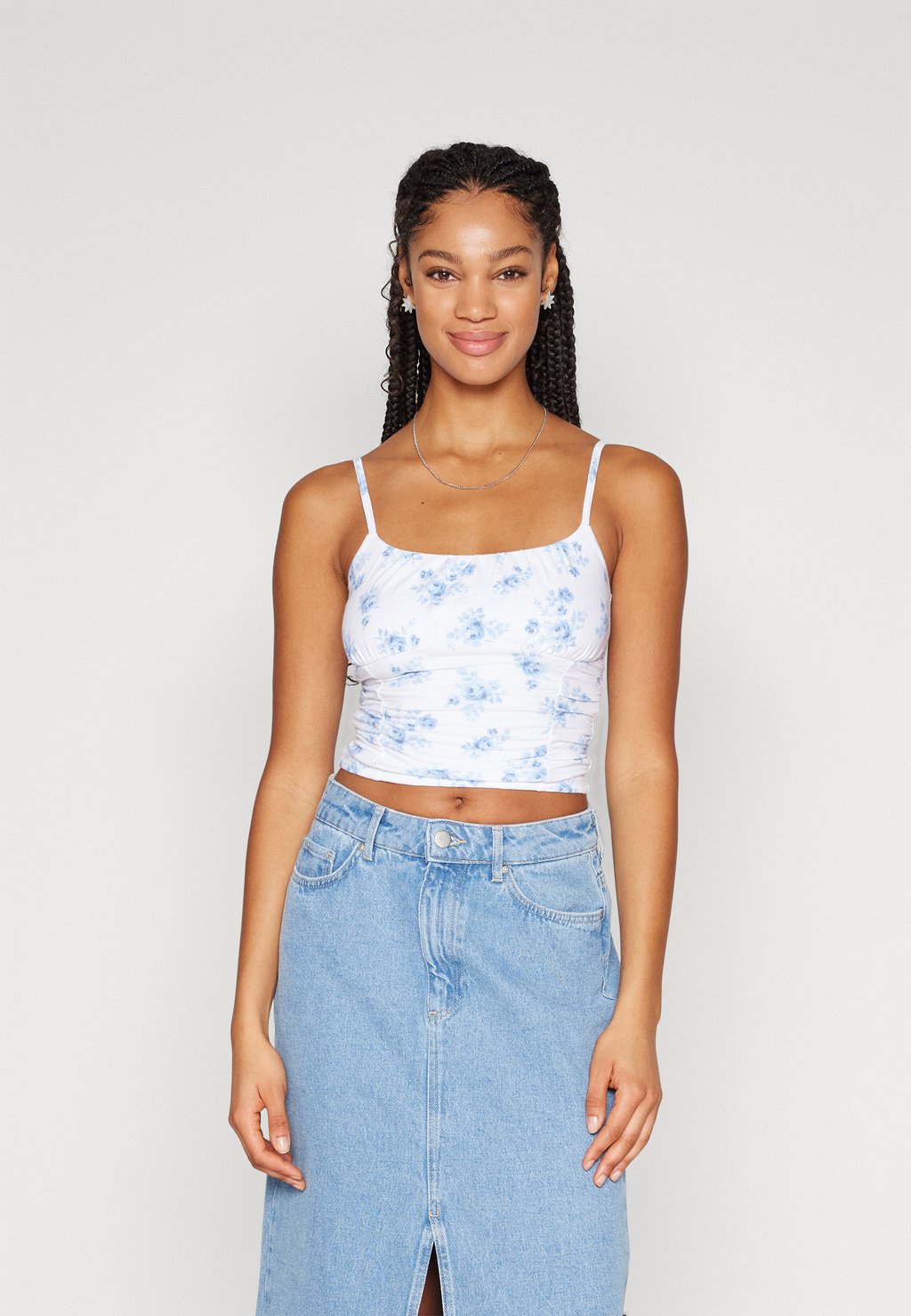 

Топ Ruched Tank Hollister Co., белый