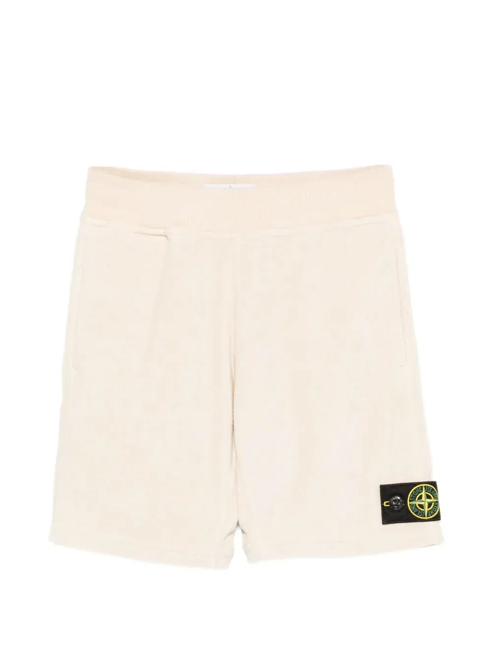 Шорты из махровой ткани Stone Island Junior, бежевый