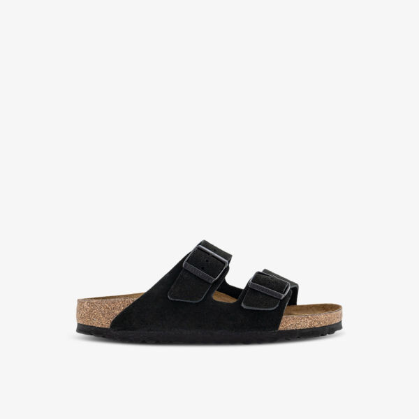 

Сандалии Arizona из замши с двумя ремешками Birkenstock, черный
