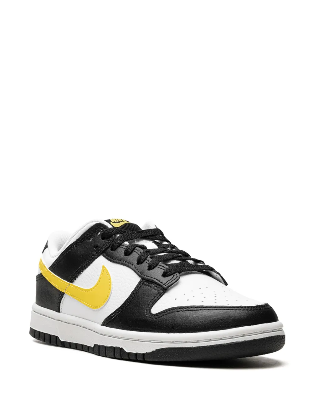 Кроссовки Dunk Low Black/Opti Yellow Nike, белый — фото 2