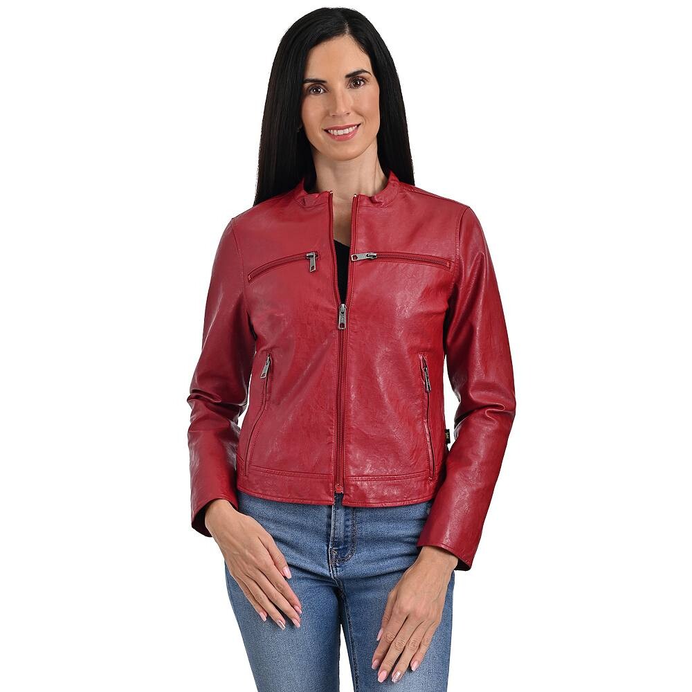 

Женская куртка Lee Cafe Racer из искусственной кожи, красный