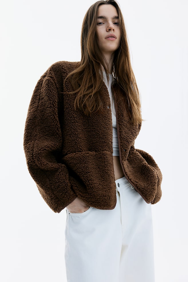 

Куртка из плюшевого флиса H&M, коричневый