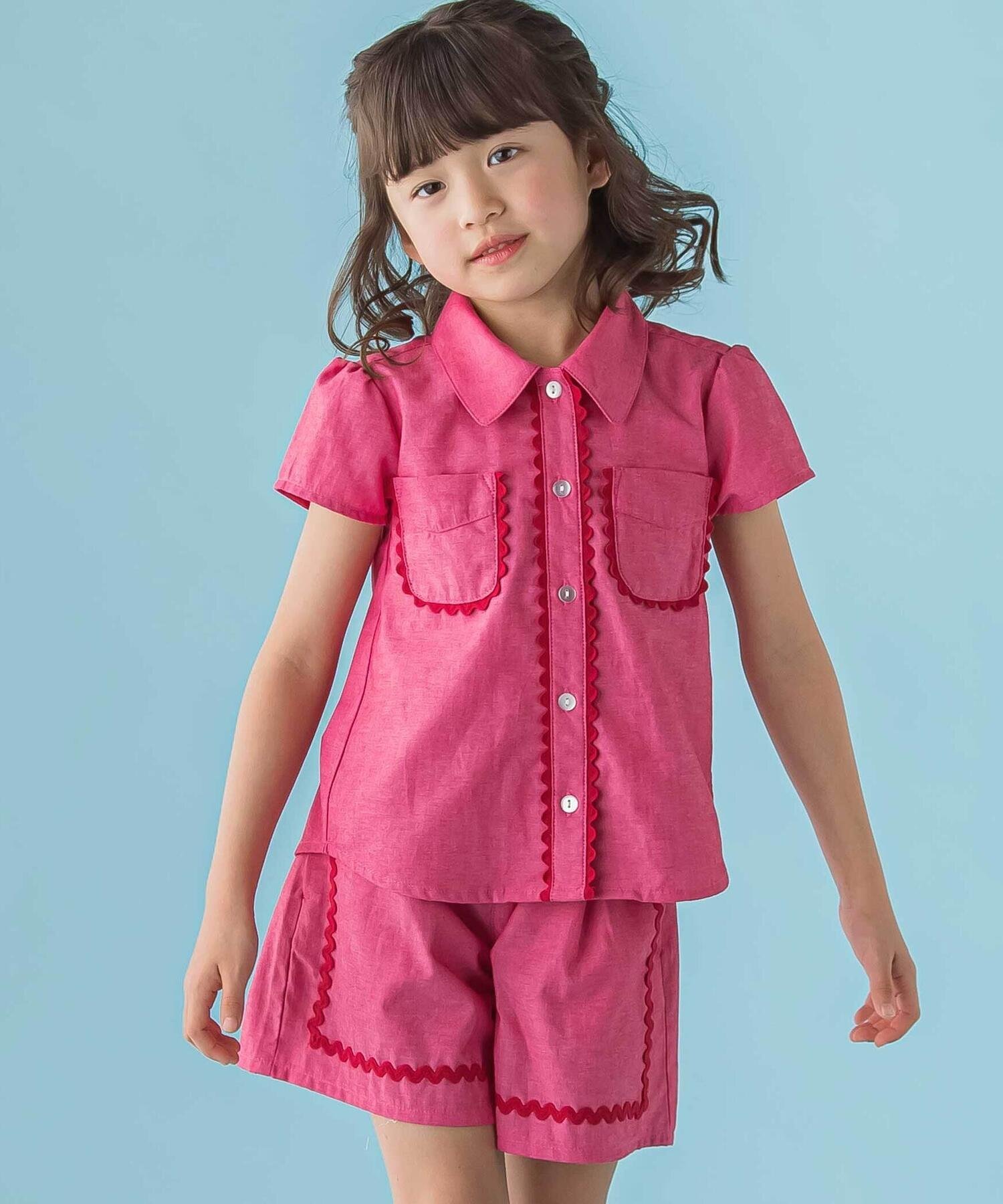 Комплект из комбинезона, блузки и шорт (95-150 см) BeBe Petits Pois Vert, Red — фото 4