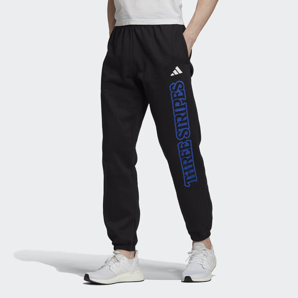 Спортивные штаны adidas 3-Stripes Graphic logo Printing Casual Bundle Feet Sports Pants Black, черный — фото 3