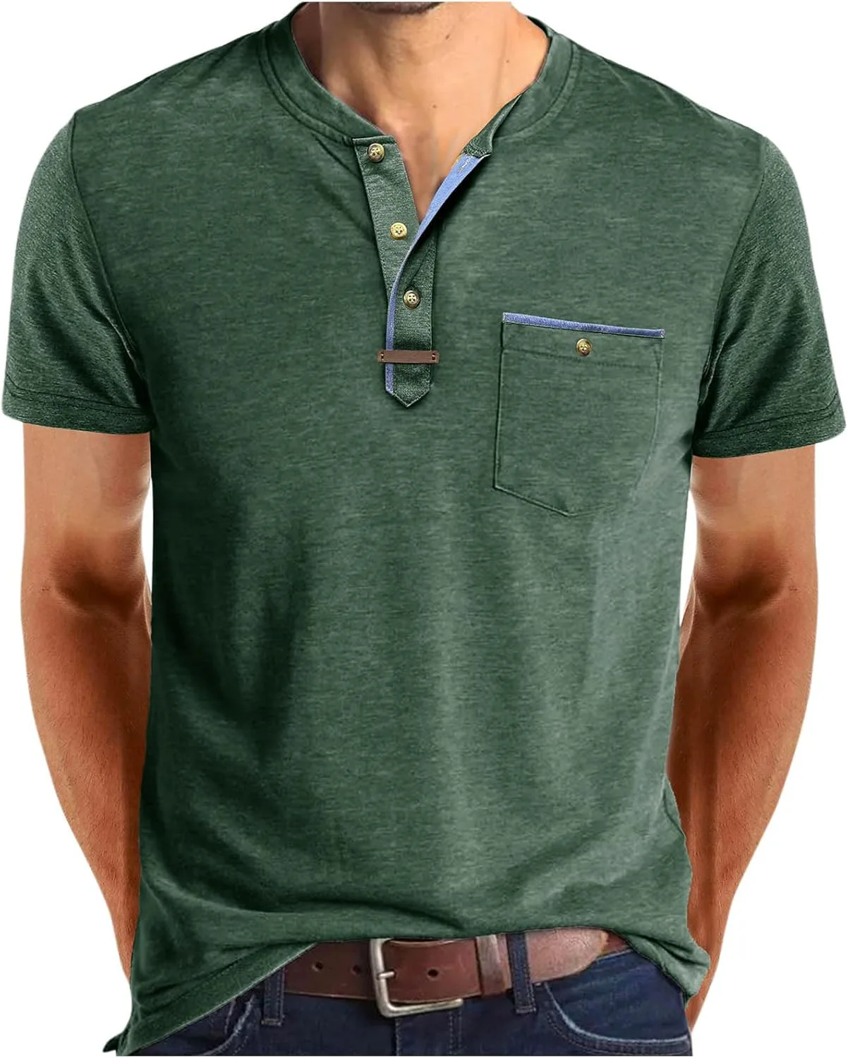 

Мужская футболка-поло с коротким рукавом и карманом