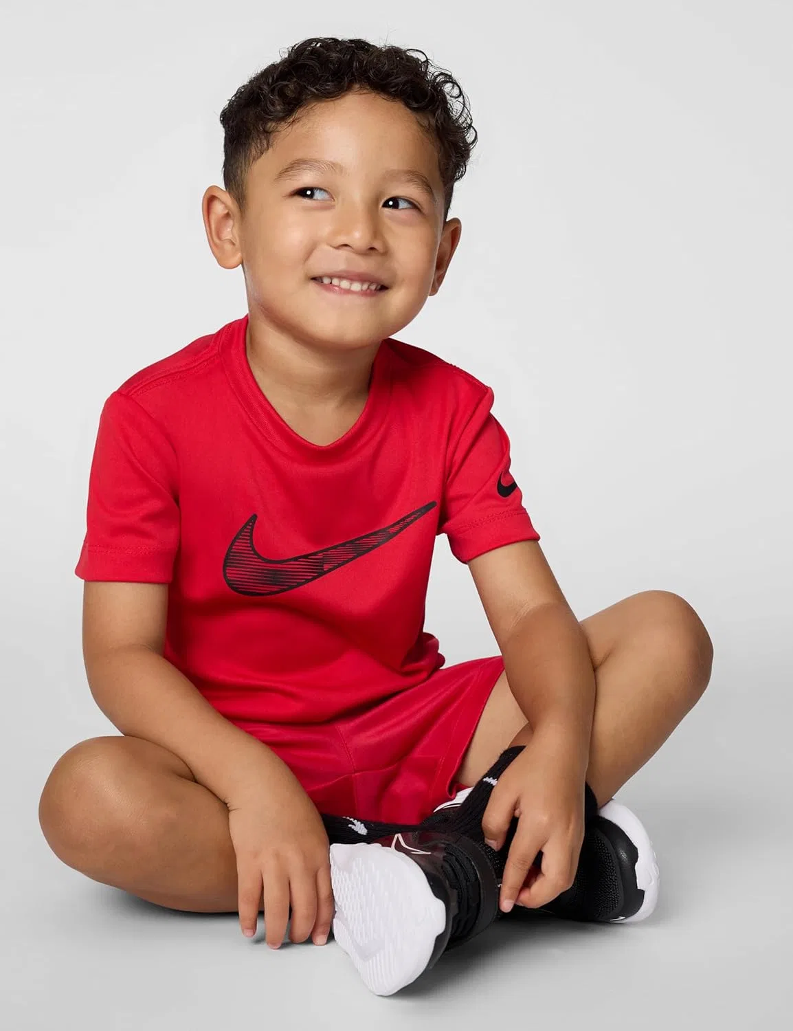 Футболка Dri-FIT Nike Kids' Trophy23, красная, размерная линейка — фото 4