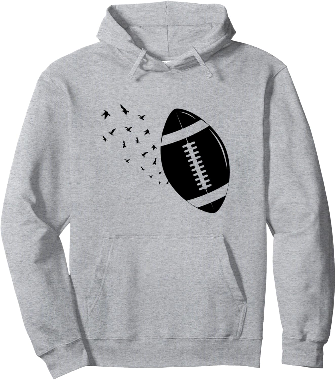 

Толстовка с капюшоном для футболиста, серая, с изображением футбольного мяча и футбольного матча American Football Designs Football Season