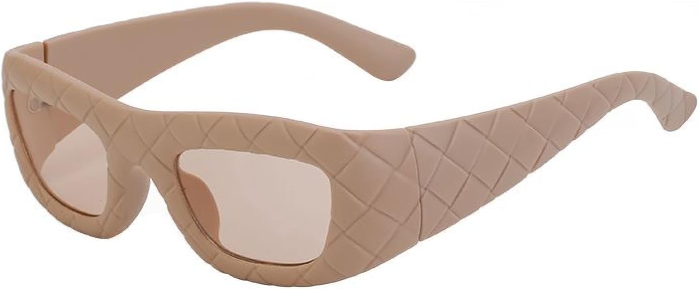 

Модные прямоугольные солнцезащитные очки с узором «интреччиато» для женщин и мужчин, роскошные, популярные винтажные очки для мужчин и женщин generic, C4coffcechampagne