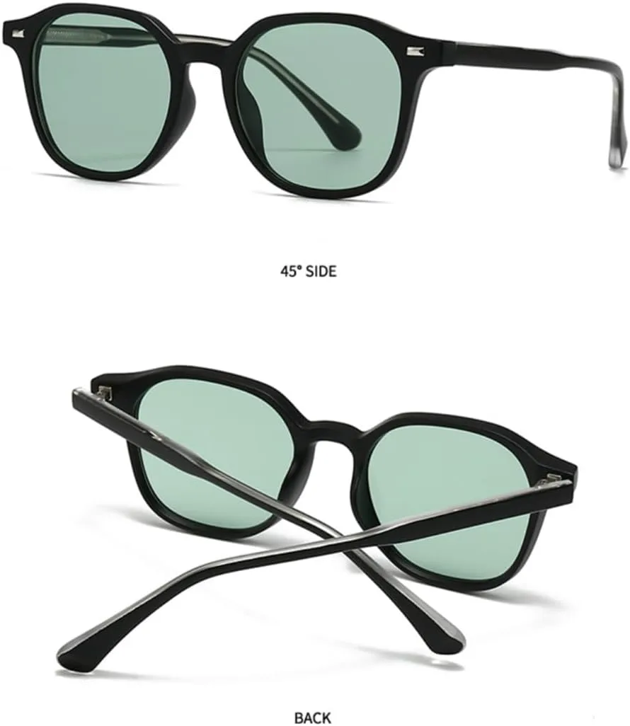 

Ретро круглые солнцезащитные очки для женщин, модные очки в стиле «рисовый лак для ногтей», защита от УФ-излучения UV400 для мужчин, панк-стиль VFDHN, C7 Black Green